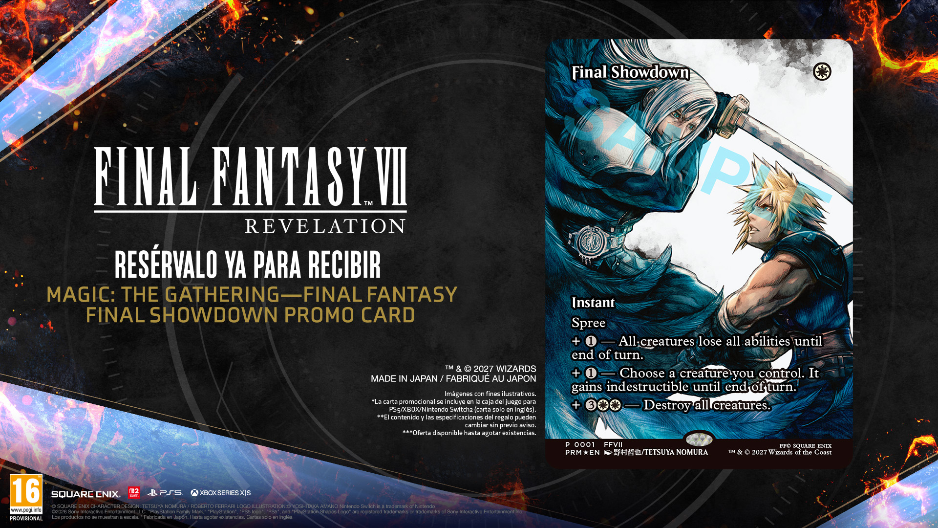 SWITCH2 FINAL FANTASY VII REVELATION + CARTA MAGIC 2